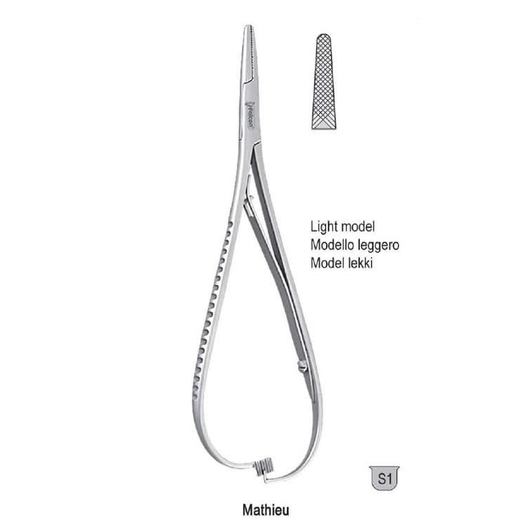Needle holder Mathieu 140mm – oficiali Falcon Medical produkto nuotrauka