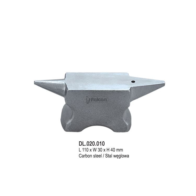 Anvil carbon steel length 110mm, width 30mm, height 40mm – oficiali Falcon Medical produkto nuotrauka
