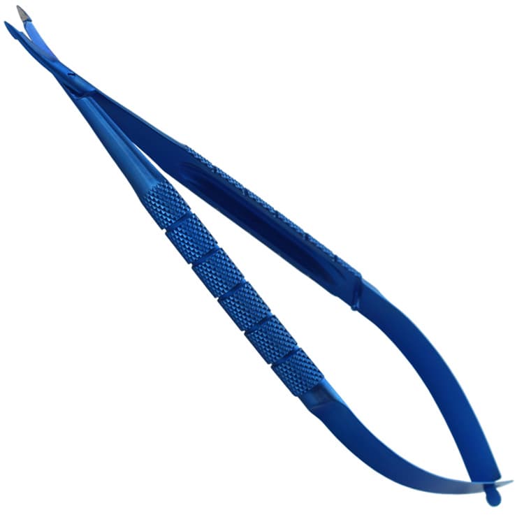 Titanium Needle holder with scissors curved 140mm – oficiali Falcon Medical produkto nuotrauka