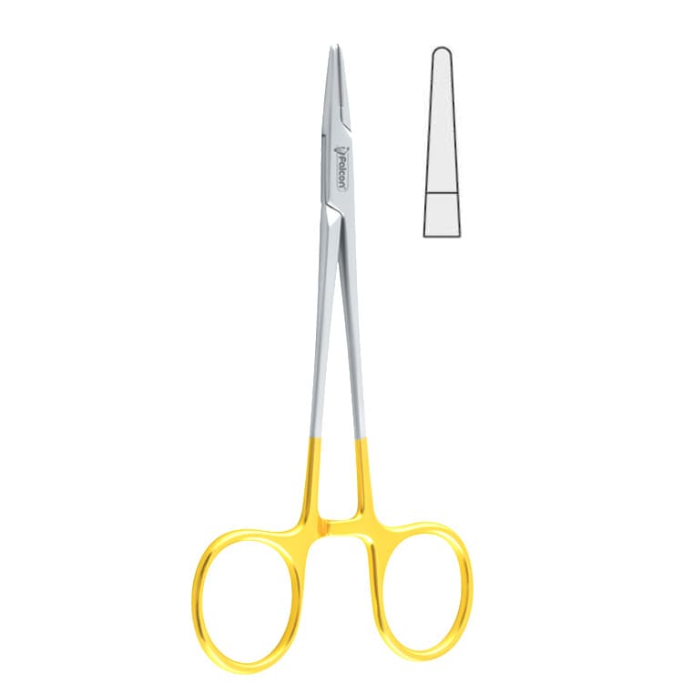 Falcon-Grip Needle holder Halsey 130mm TC smooth – oficiali Falcon Medical produkto nuotrauka