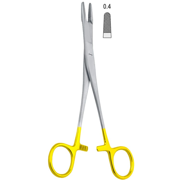 Falcon-Grip Needle holder with scissors Olsen-Hegar 140mm TC – oficiali Falcon Medical produkto nuotrauka