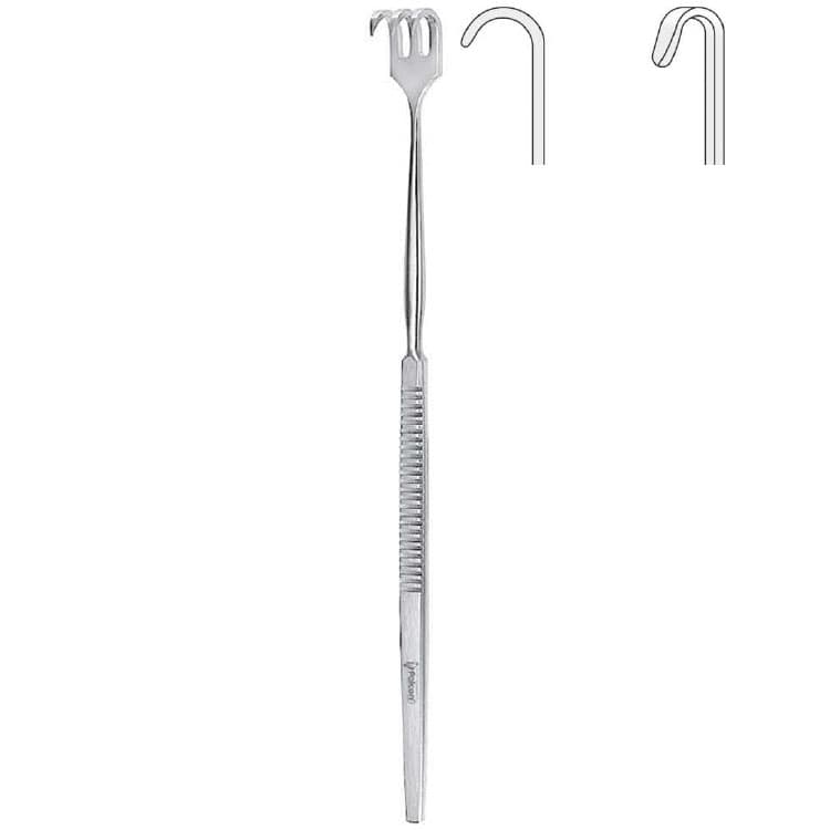 Retractor Falcon 1-prong blunt 160mm – oficiali Falcon Medical produkto nuotrauka