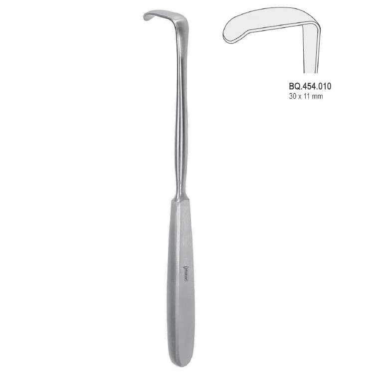 Retractor Langenbeck hollow handle 30x11mm, 220mm – oficiali Falcon Medical produkto nuotrauka