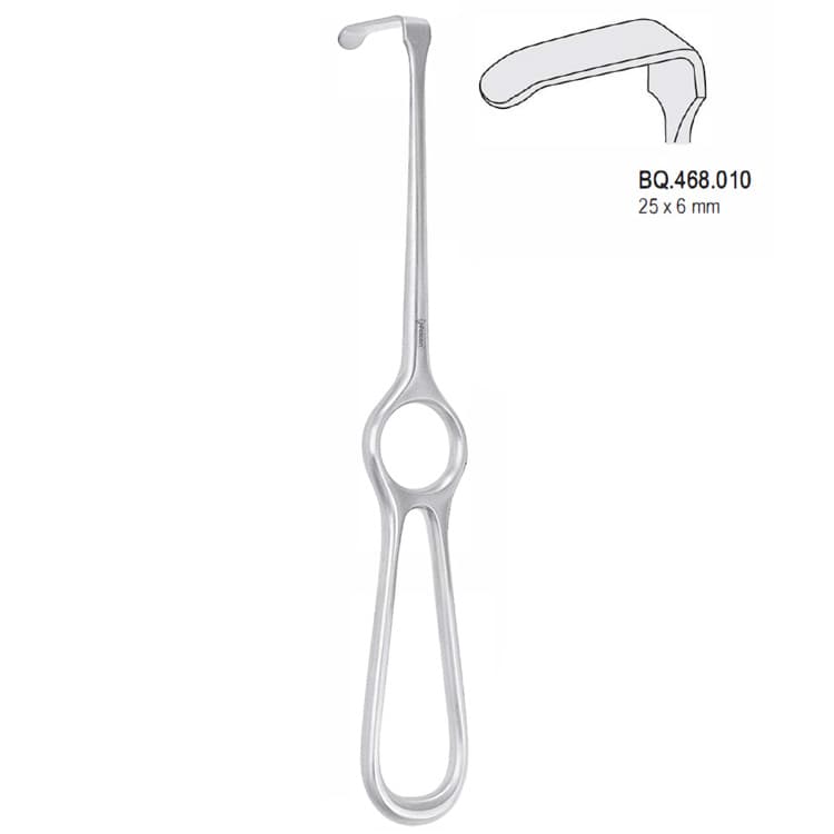 Retractor Kocher-Langenbeck 25x6mm, 215mm – oficiali Falcon Medical produkto nuotrauka