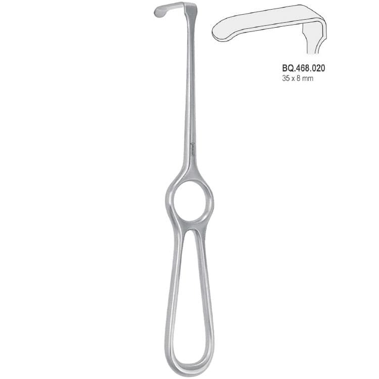 Retractor Kocher-Langenbeck 35x8mm, 215mm – oficiali Falcon Medical produkto nuotrauka