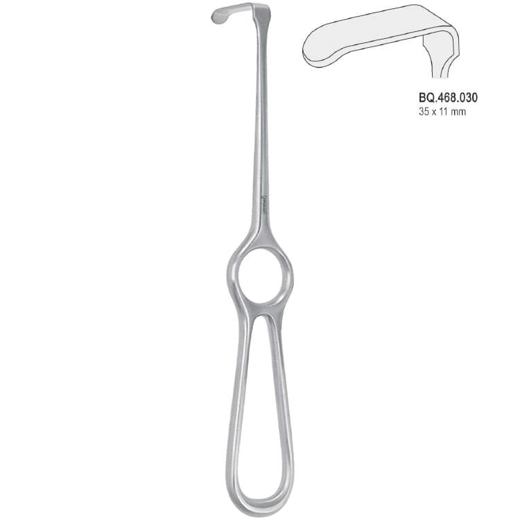 Retractor Kocher-Langenbeck 35x11mm, 215mm – oficiali Falcon Medical produkto nuotrauka