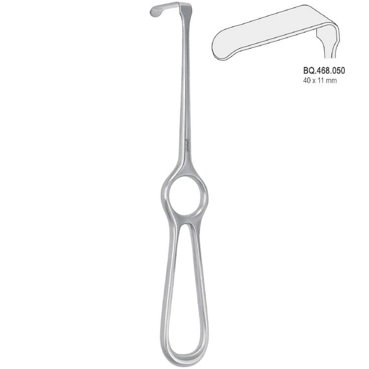 Retractor Kocher-Langenbeck 40x11mm, 215mm – oficiali Falcon Medical produkto nuotrauka