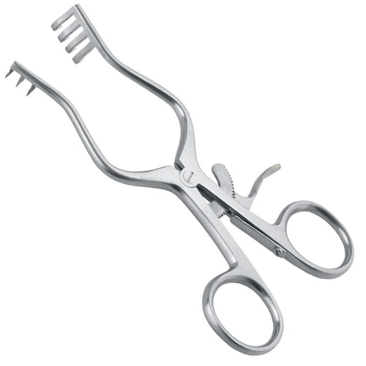 Retractor SR Weitlaner sharp 3x4th 165mm – oficiali Falcon Medical produkto nuotrauka