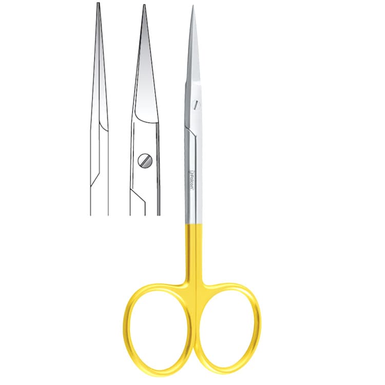 Falcon-Cut scissors Iris straight 115mm – oficiali Falcon Medical produkto nuotrauka