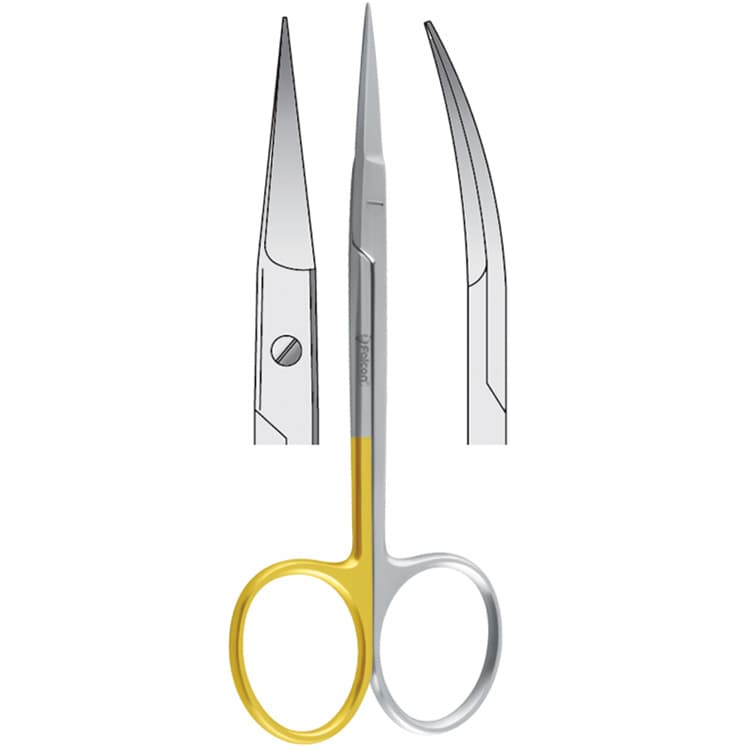 Super-Cut scissors Iris curved 115mm – oficiali Falcon Medical produkto nuotrauka