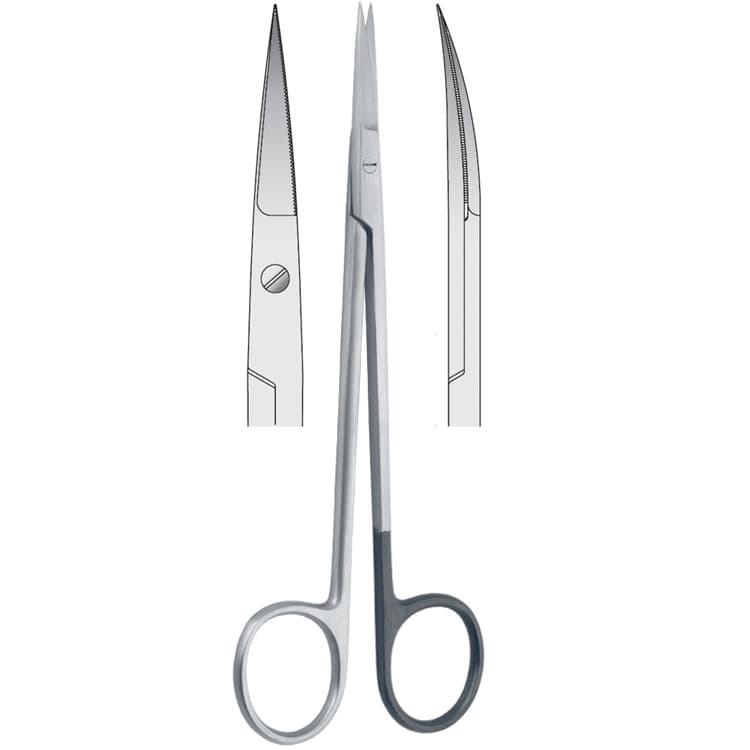 Scissors Kelly cur. 160mm one blade serrated – oficiali Falcon Medical produkto nuotrauka