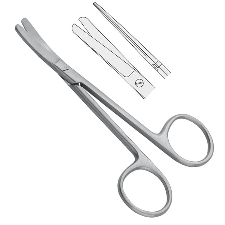 Scissors Wagner blunt/blunt straight 120mm – oficiali Falcon Medical produkto nuotrauka