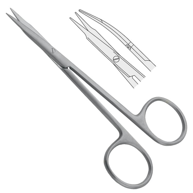 Scissors Stevens blunt/blunt curved 115mm – oficiali Falcon Medical produkto nuotrauka