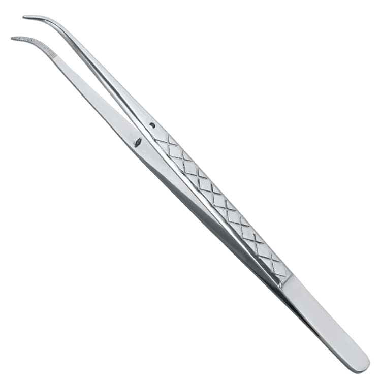 Tweezers College serrated fig. 8 150mm – oficiali Falcon Medical produkto nuotrauka