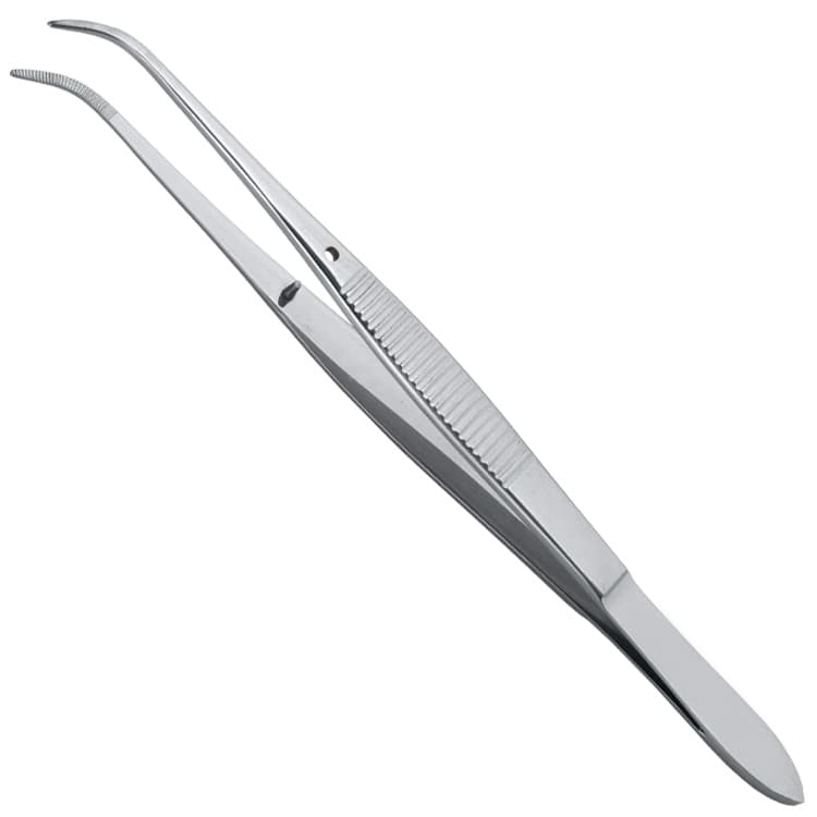 Tweezers Perry curved 130mm – oficiali Falcon Medical produkto nuotrauka