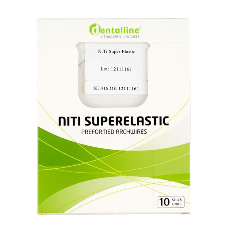 Dentalline NiTi super elastic D-Form square archwires With Stops universal (Pack of 10 pieces) – oficiali Falcon Medical produkto nuotrauka