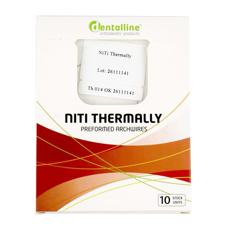 Dentalline NiTi Thermal D-Form rectangle archwires With Stops universal (Pack of 10 pieces) – oficiali Falcon Medical produkto nuotrauka