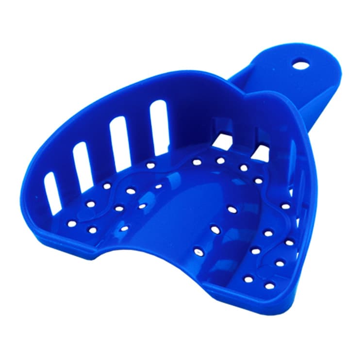 Singly Disposable impression trays dark blue upper S fig. 5 (Pack of 25 pieces) – oficiali Falcon Medical produkto nuotrauka