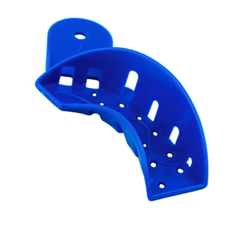 Singly Disposable Impression trays dark blue partial upper right/lower left fig. 7 (Pack of 25 pieces) – oficiali Falcon Medical produkto nuotrauka