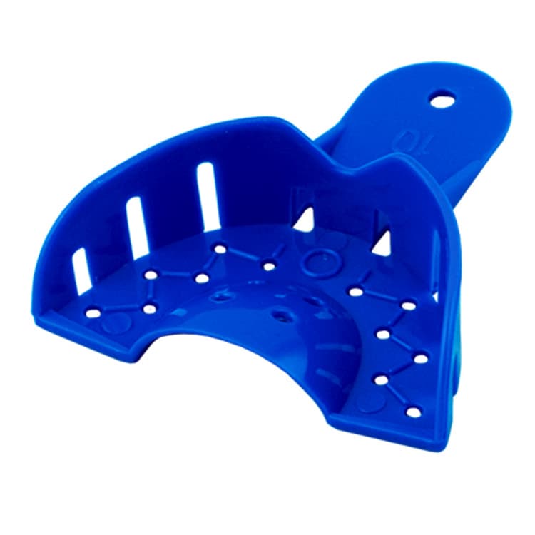 Singly Disposable Impression trays dark blue partial anterior upper fig. 10 (Pack of 25 pieces) – oficiali Falcon Medical produkto nuotrauka