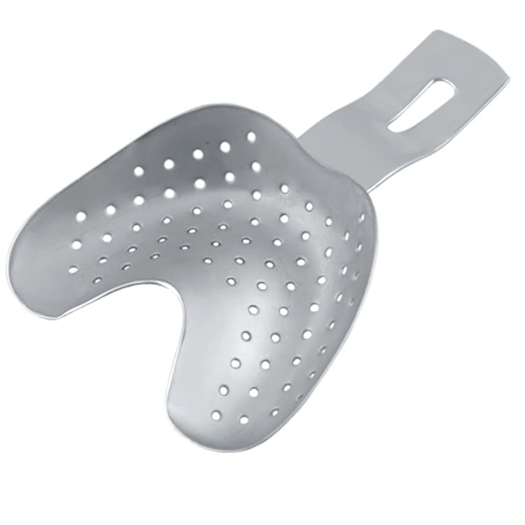 Impression tray edentulous Ehricke pattern perforated upper – oficiali Falcon Medical produkto nuotrauka