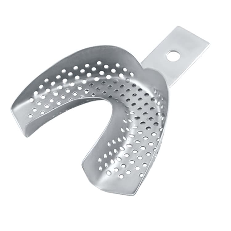 Impression tray regular perforated without rim lower – oficiali Falcon Medical produkto nuotrauka