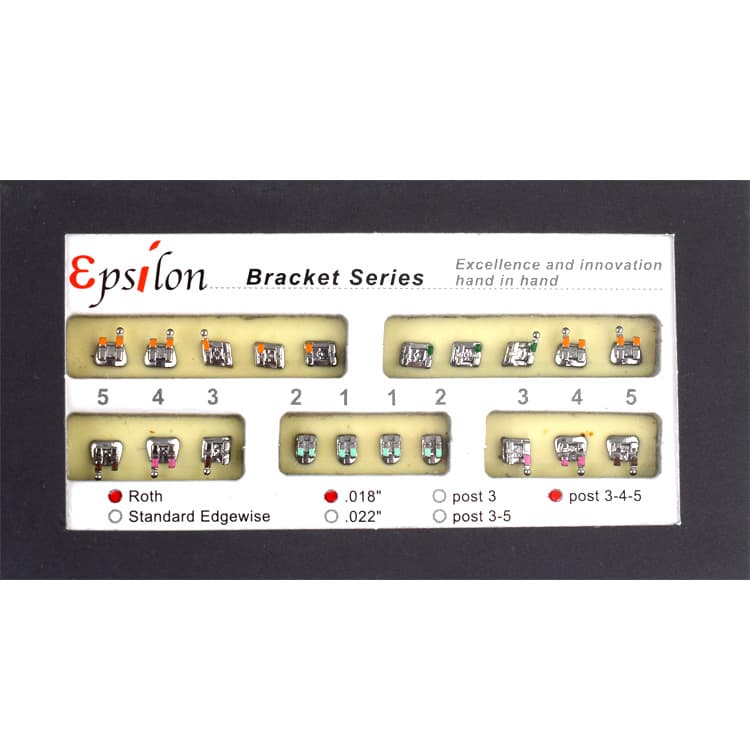 Epsilon brackets kit Roth .018″ slot (20 pieces) – oficiali Falcon Medical produkto nuotrauka