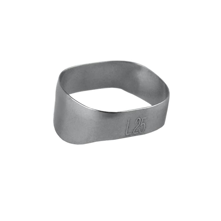 Sure-Fit 1st Premolar/Bicuspid band plain mandibular left/right fig. 1 – oficiali Falcon Medical produkto nuotrauka