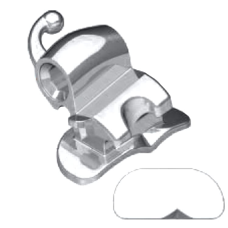 Deluxe Buccal tube combination convertible, bondable .018″ lower left Headgear tube .045″ – oficiali Falcon Medical produkto nuotrauka