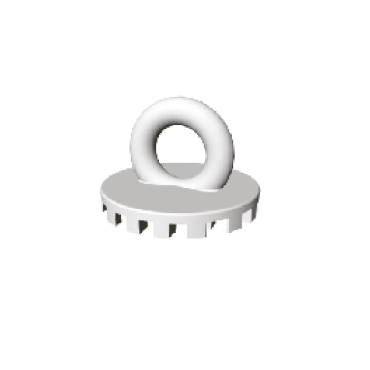 Ceramic Eyelet bondable round base (Pack of 10 pieces) – oficiali Falcon Medical produkto nuotrauka