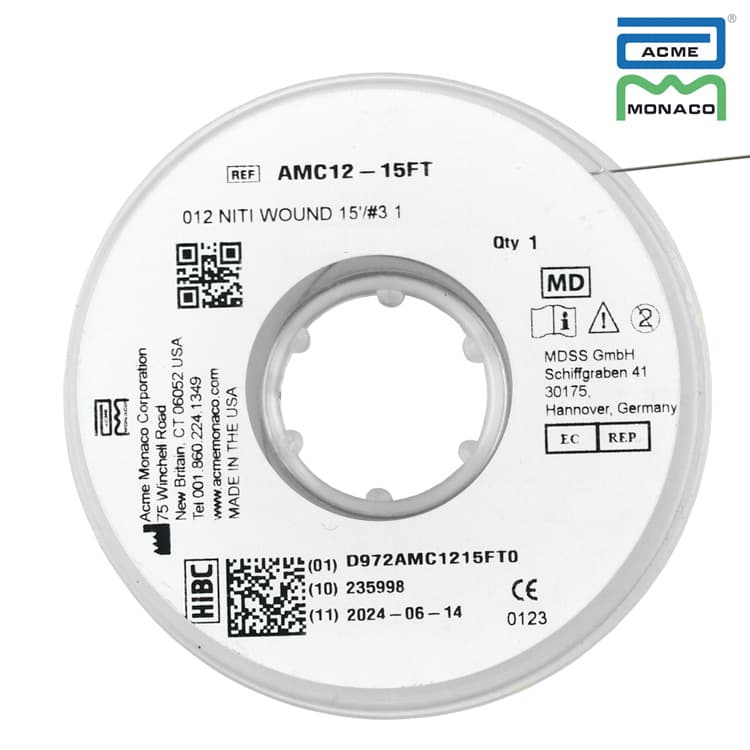 MaxiFlex NiTi round wire, 15′ (4.5m) spool – oficiali Falcon Medical produkto nuotrauka