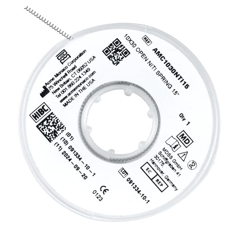 NiTi open coil spring 15″ (380mm) spool – oficiali Falcon Medical produkto nuotrauka