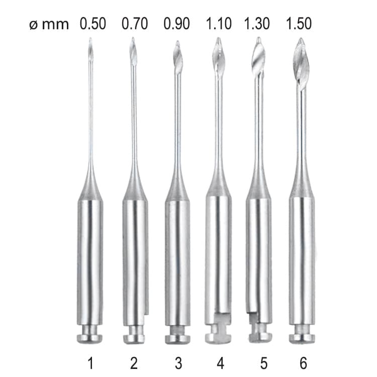 Reamers Gates Glidden 28mm RA (6 pieces) – oficiali Falcon Medical produkto nuotrauka