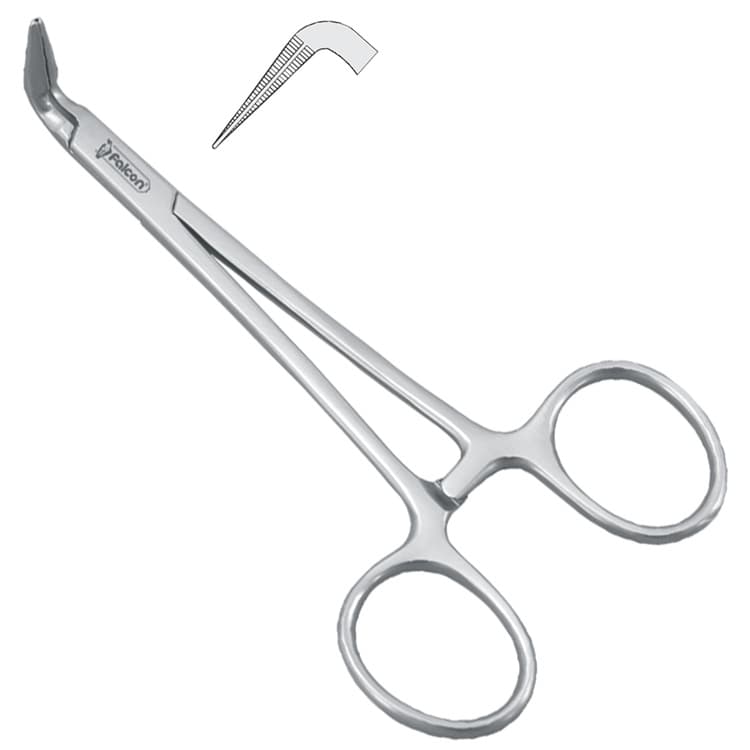 Silver points and broken files removing forceps 125mm – oficiali Falcon Medical produkto nuotrauka