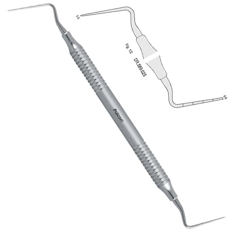 Classic-Lite Endodontic Heat carrier / Plugger, ø 0.5mm – ø 0.6mm, fig. 1/2 – oficiali Falcon Medical produkto nuotrauka