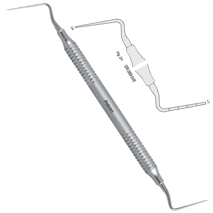 Classic-Lite Endodontic Heat carrier / Plugger, ø 0.6mm – ø 1.1mm, fig. 2/4 – oficiali Falcon Medical produkto nuotrauka