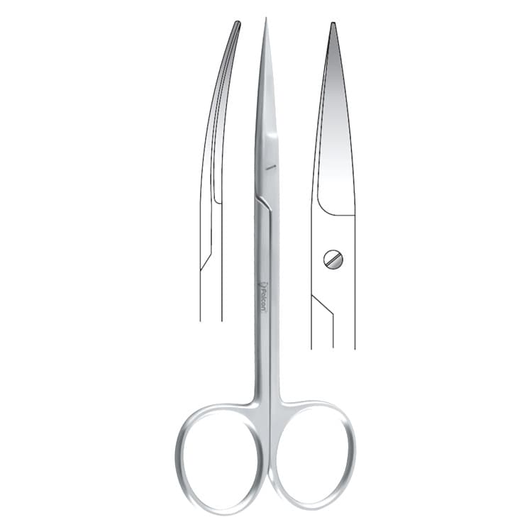 Scissors Falcon curved 120mm – oficiali Falcon Medical produkto nuotrauka