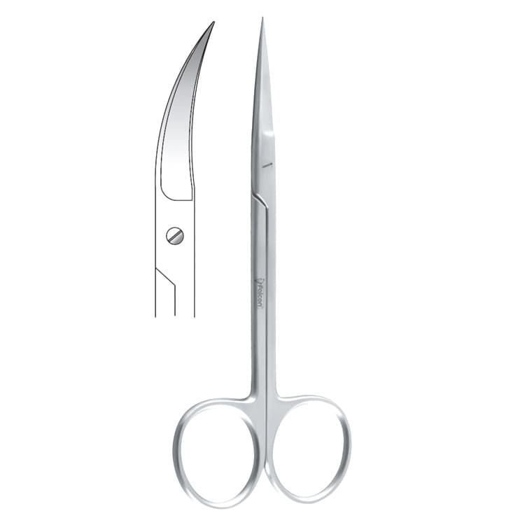 Scissors Falcon side curved 120mm – oficiali Falcon Medical produkto nuotrauka