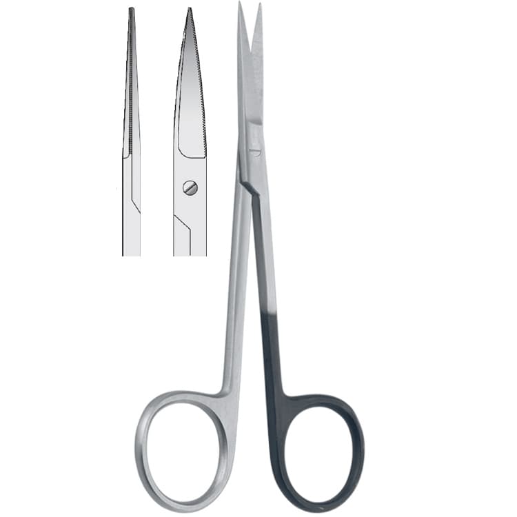 Scissors Falcon straight. 120mm, one blade serrated – oficiali Falcon Medical produkto nuotrauka