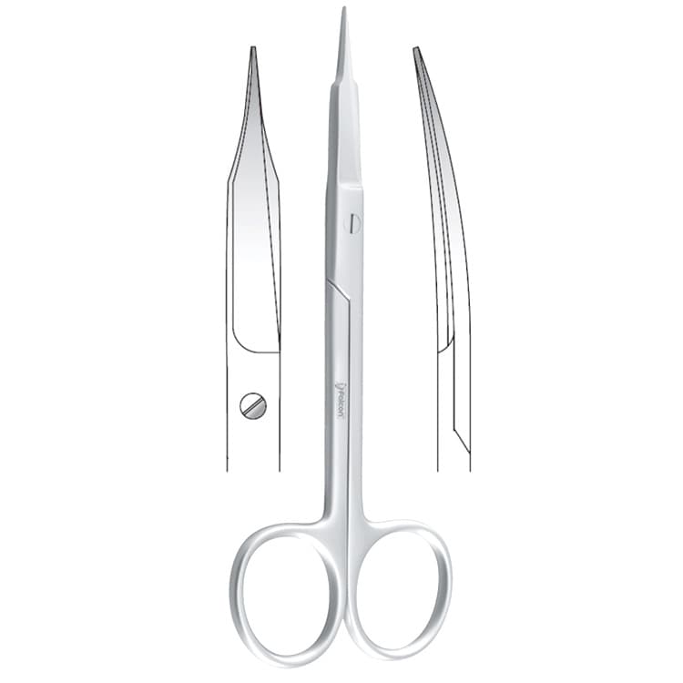 Scissors Goldman-Fox curved 130mm – oficiali Falcon Medical produkto nuotrauka