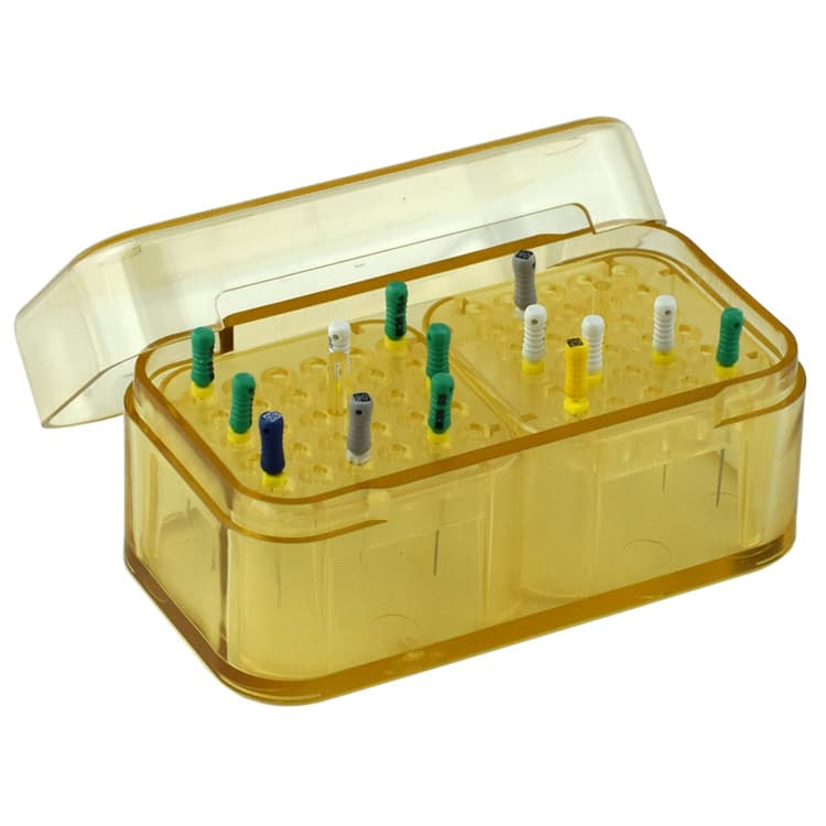 Transparant plastic endodontic file box, midi for 60 files – oficiali Falcon Medical produkto nuotrauka