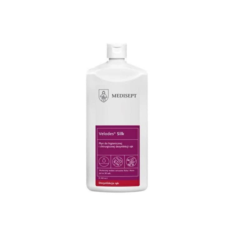 Velodes Silk 1 litr – płyn do dezynfekcji rąk – oficiali Falcon Medical produkto nuotrauka