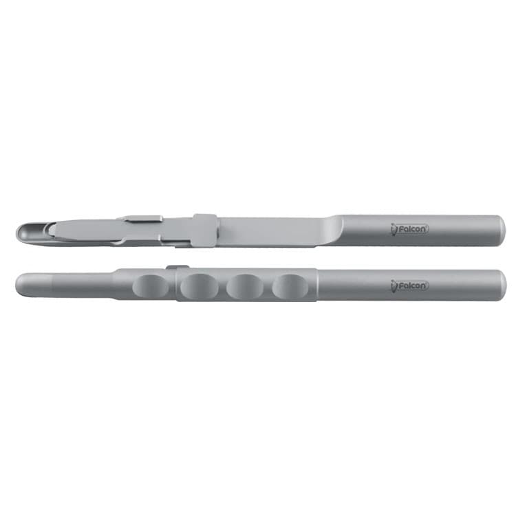 Titanium bone scraper straight complete – oficiali Falcon Medical produkto nuotrauka
