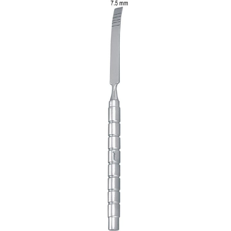 Osteotome bone Falcon with marking curved 7.5mm – oficiali Falcon Medical produkto nuotrauka