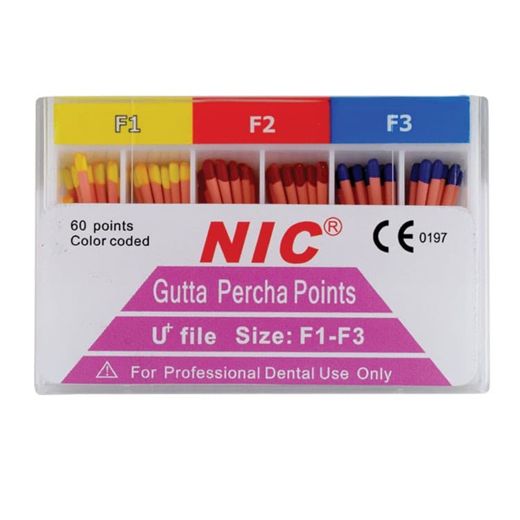 ProOne Gutta Percha sizes F1, ø20 (Pack of 60 pieces) – oficiali Falcon Medical produkto nuotrauka