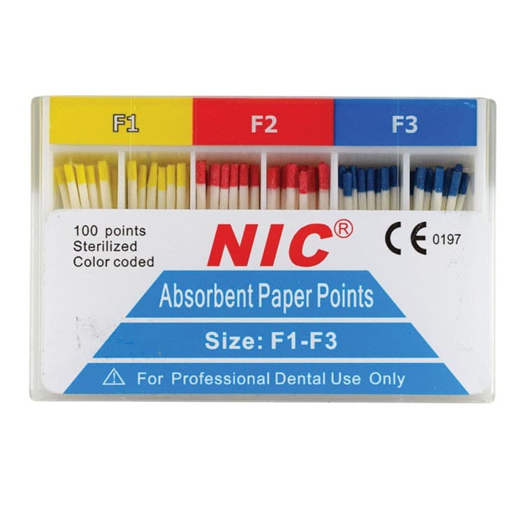 ProOne paper points sizes F2, ø25 (Pack of 100 pieces) – oficiali Falcon Medical produkto nuotrauka