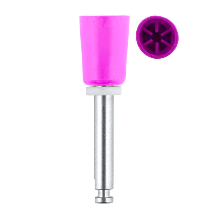 Prophy cup 6 web with washer, soft pink RA – oficiali Falcon Medical produkto nuotrauka