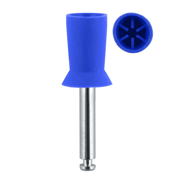 Prophy cup 6 web with skirt, stiff blue RA – oficiali Falcon Medical produkto nuotrauka