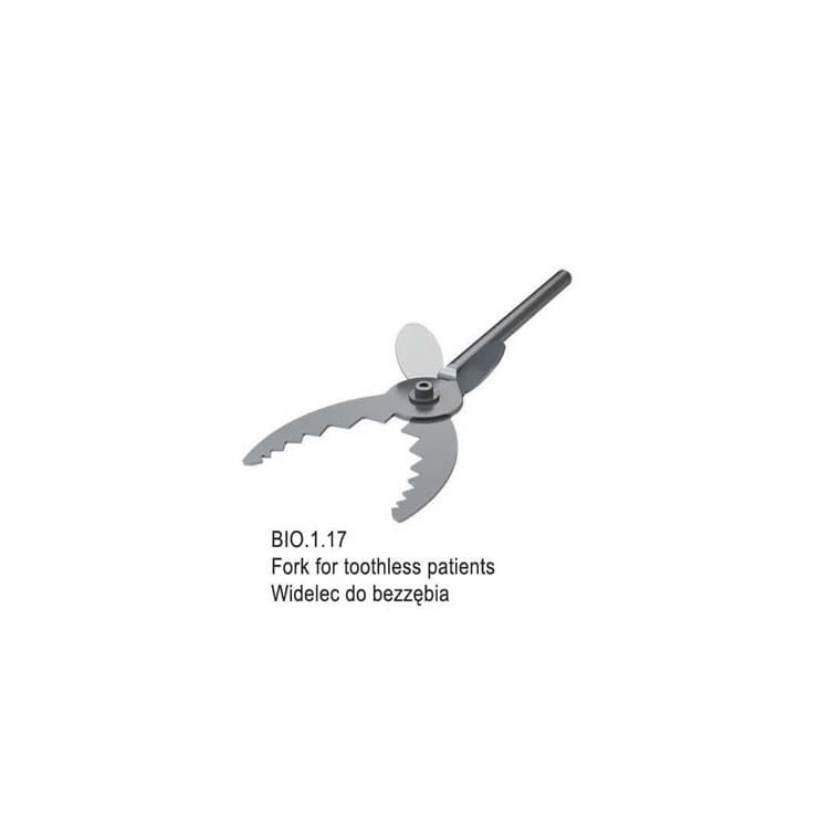 Bio-Art fork for toothless patients – oficiali Falcon Medical produkto nuotrauka
