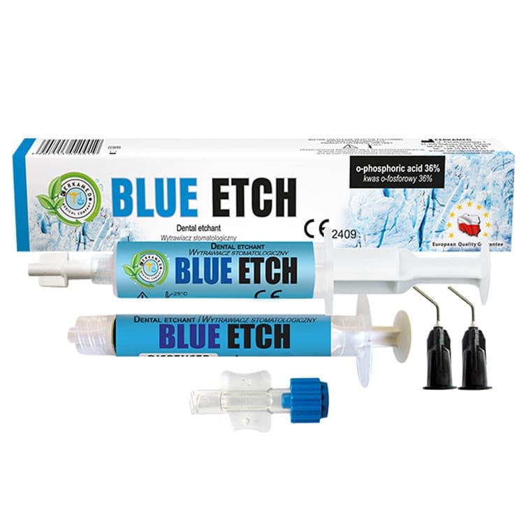 Blue Etch 36 % phosphoric acid etching gel 2ml – oficiali Falcon Medical produkto nuotrauka